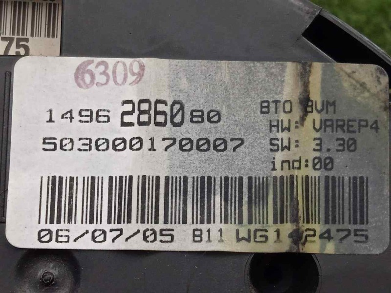 Recambio de cuadro instrumentos para peugeot 807 2.2 hdi fap cat (4hw) referencia OEM IAM 1496286080  