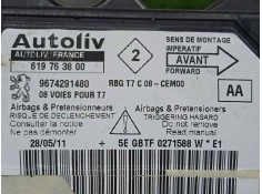 Recambio de centralita airbag para peugeot 308 sw referencia OEM IAM 619763800-9674291480   2