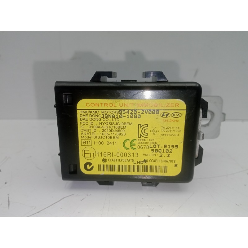 Recambio de centralita inmovilizador para kia rio 1.2 cat referencia OEM IAM 954202V000-39N8101000  