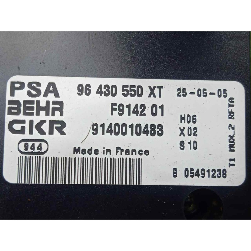 Recambio de mando climatizador para peugeot 206 berlina 1.4 hdi referencia OEM IAM 96430550XT-F914201-9140010483  