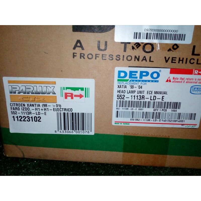 Recambio de faro derecho para citroën xantia berlina referencia OEM IAM 11223102 2.SERIE SIN USAR