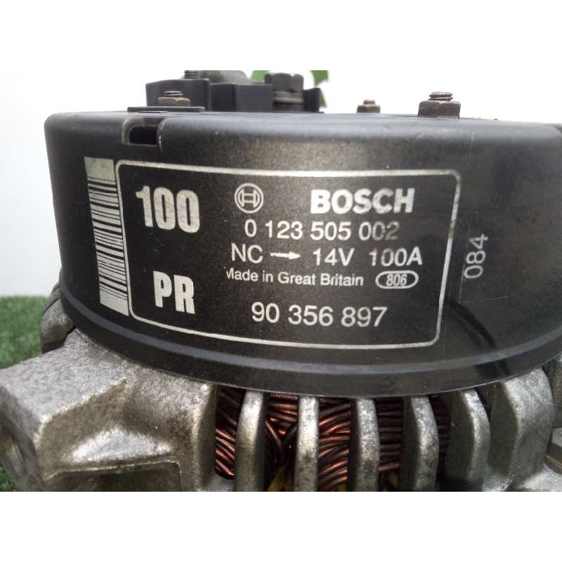 Recambio de alternador para opel vectra b berlina 1.8 16v cat referencia OEM IAM 0123505002-90356897 100AH - BOSCH POLEA.FIJA - 