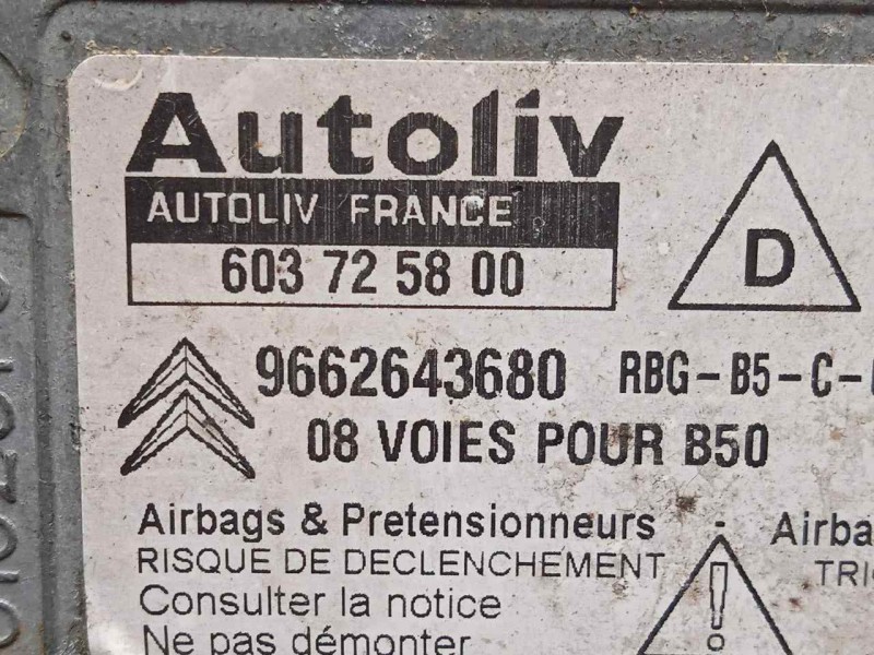 Recambio de centralita airbag para citroën c4 coupe 1.4 16v referencia OEM IAM 603725800-9662643680  