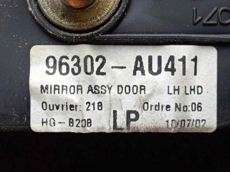 Recambio de retrovisor izquierdo para nissan primera berlina (p12) 2.2 16v turbodiesel cat referencia OEM IAM 96302AU411 ELECTRI