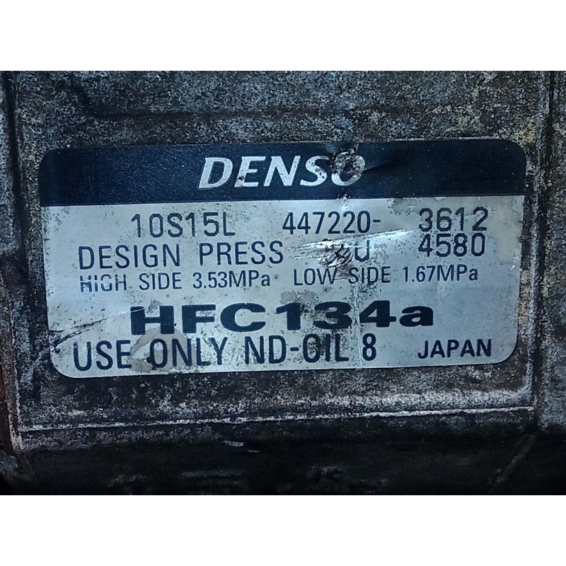 Recambio de compresor aire acondicionado para toyota celica (t23) 1.8 16v cat referencia OEM IAM 4472203612-10S15L-4580 DENSO 10