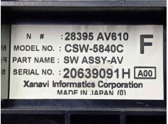Recambio de mando climatizador para nissan primera berlina (p12) 2.2 16v turbodiesel cat referencia OEM IAM 28395AV610-CSW5840C- 2