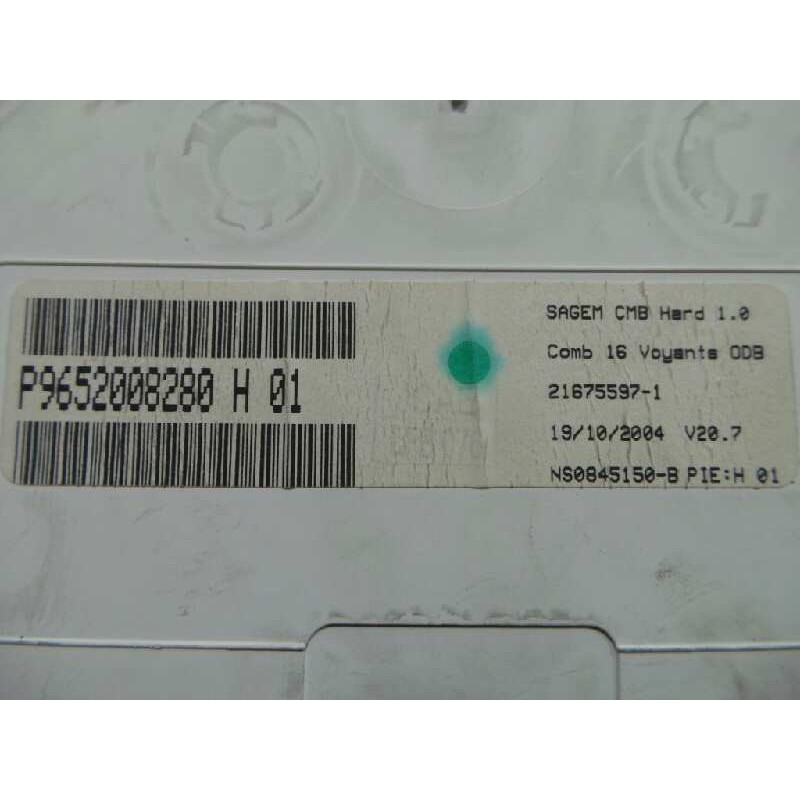 Recambio de cuadro instrumentos para citroën c3 1.4 hdi referencia OEM IAM 216755971-NS0845150B-P9652008280H01  SAGEM