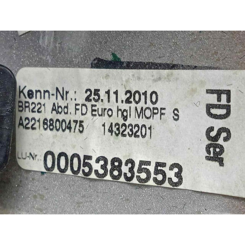 Recambio de aireador trasero central para mercedes-benz clase s (w221) berlina 3.0 cdi cat referencia OEM IAM A2216800475 ACABAD