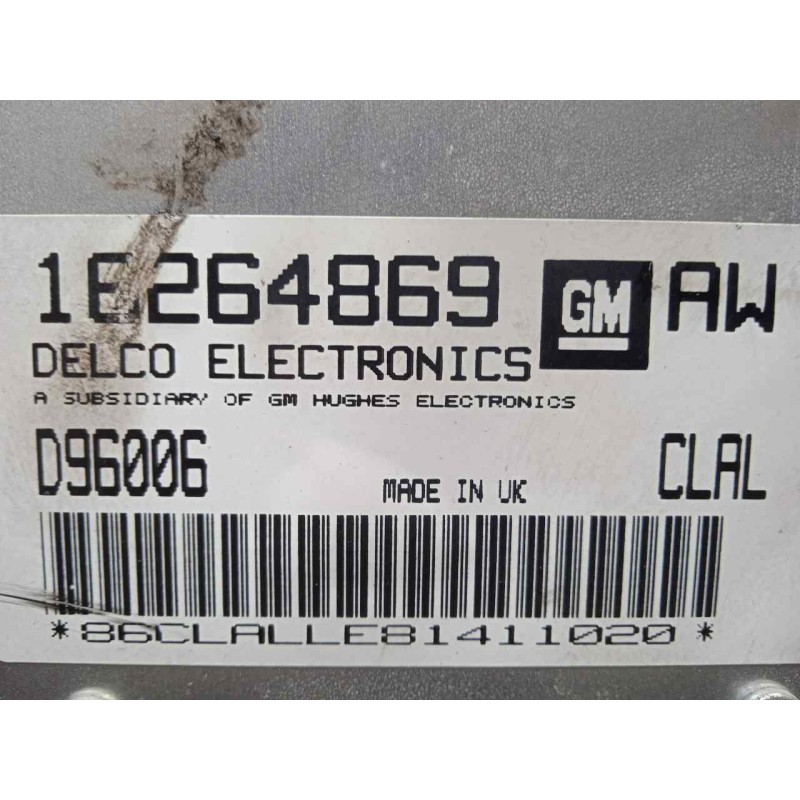 Recambio de centralita motor uce para opel corsa b 1.4 cat (2h6) referencia OEM IAM 16264869-D96006  DELCO