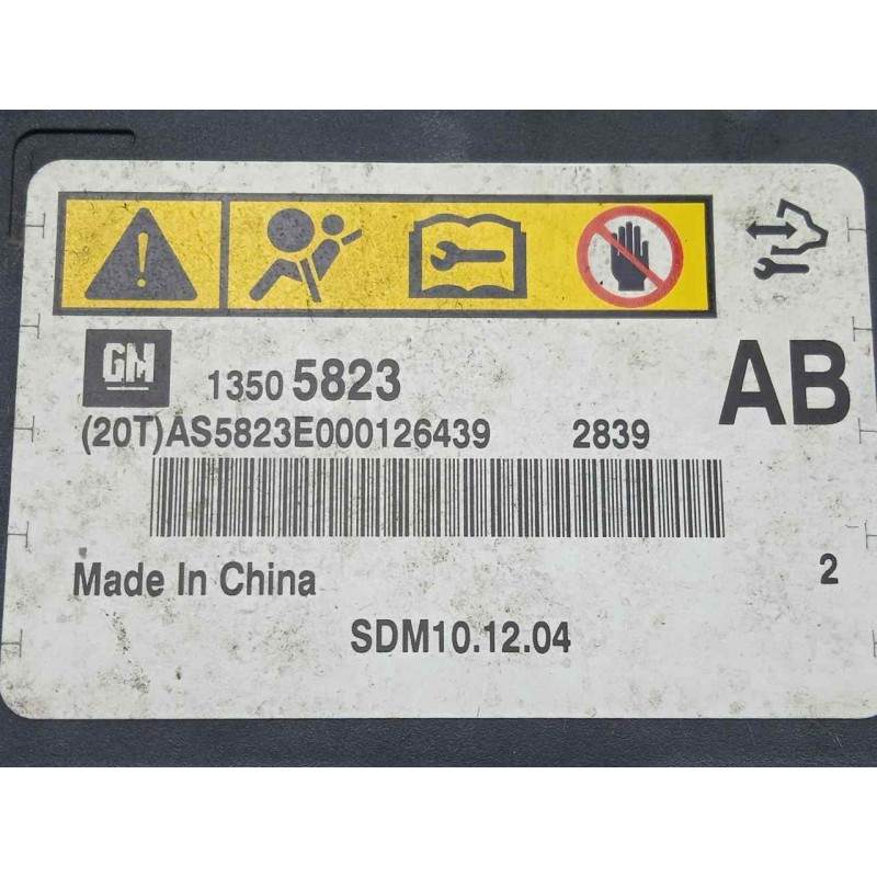 Recambio de centralita airbag para chevrolet cruze 1.6 cat referencia OEM IAM 13505823  