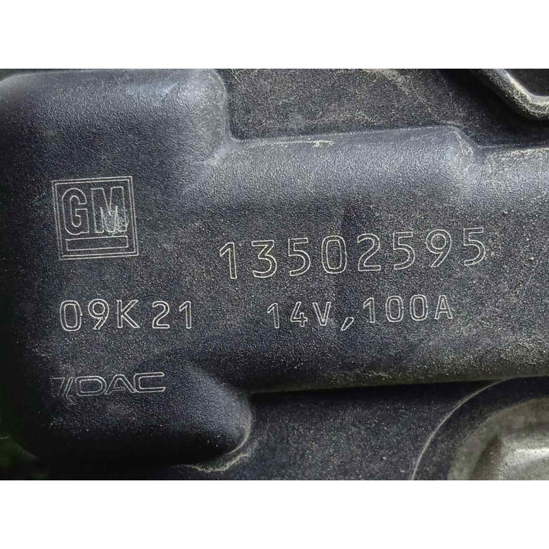 Recambio de alternador para chevrolet cruze 1.6 cat referencia OEM IAM 13502595 100AH - 12.V POLEA.FIJA - 6.CANALES