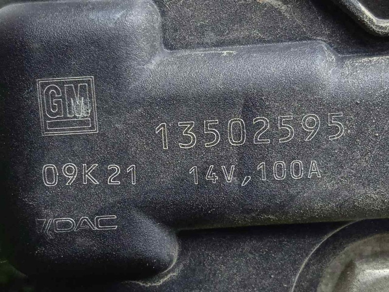 Recambio de alternador para chevrolet cruze 1.6 cat referencia OEM IAM 13502595 100AH - 12.V POLEA.FIJA - 6.CANALES