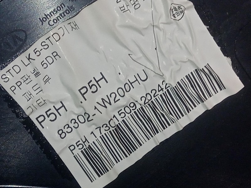 Recambio de guarnecido puerta trasera derecha para kia rio 1.2 cat referencia OEM IAM 833021W200HU  