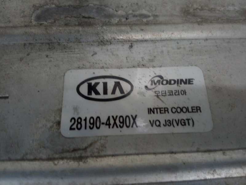 Recambio de intercooler para kia carnival 2.9 crdi cat referencia OEM IAM 281904X90X-281904X900 374X206X70 ALUMINIO