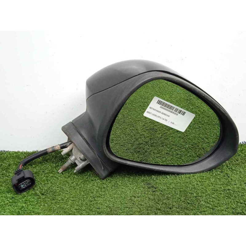 Recambio de retrovisor derecho para seat leon (1p1) 1.9 tdi referencia OEM IAM SINREFERENCIA 06-12 - ELECTRICO - 7.PINES NEGRO