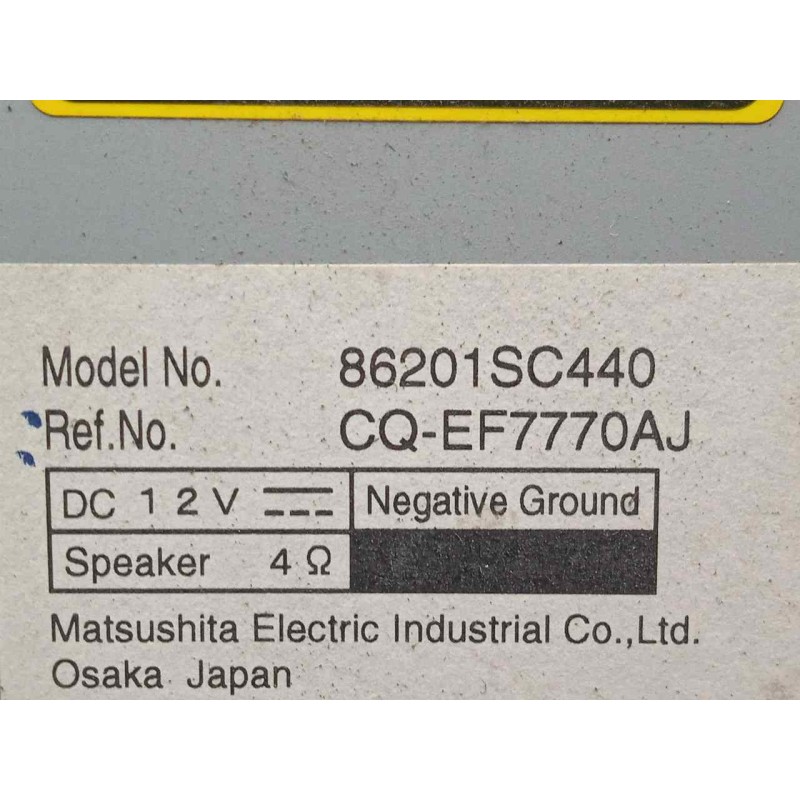 Recambio de sistema audio / radio cd para subaru forester s12 2.0 diesel cat referencia OEM IAM 86201SC440  