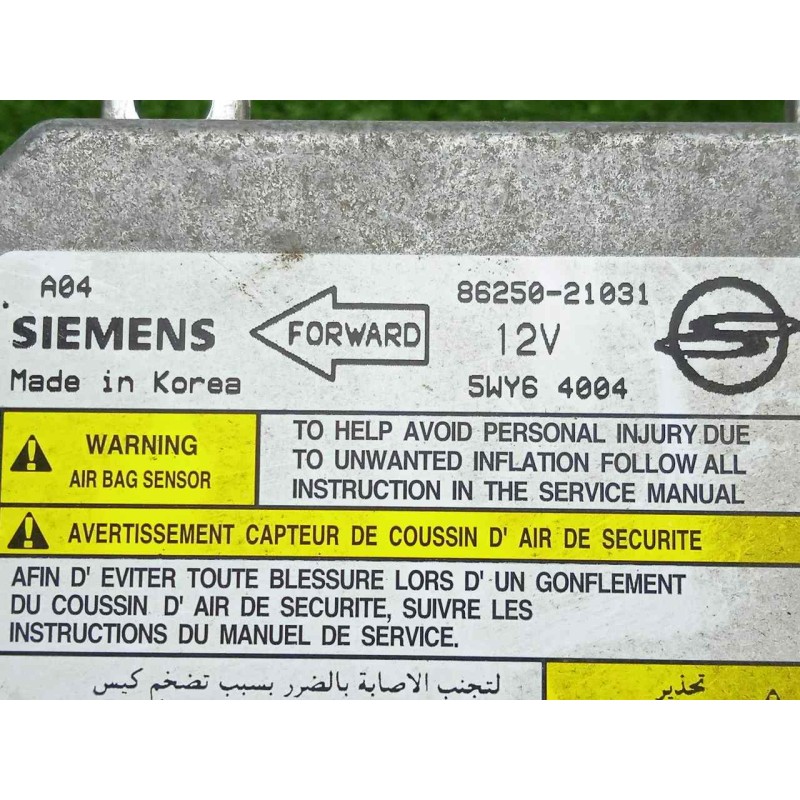 Recambio de centralita airbag para ssangyong rodius 2.7 turbodiesel cat referencia OEM IAM 8625021031-5WY64004  SIEMENS