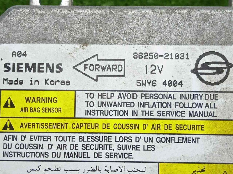 Recambio de centralita airbag para ssangyong rodius 2.7 turbodiesel cat referencia OEM IAM 8625021031-5WY64004  SIEMENS