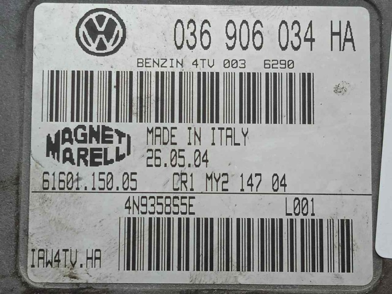 Recambio de centralita motor uce para seat cordoba berlina (6l2) 1.4 16v referencia OEM IAM 6160115005-036906034HA-IAW4TVHA IAW4