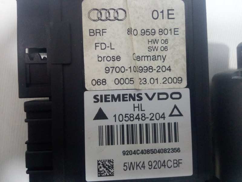 Recambio de motor elevalunas trasero izquierdo para seat exeo berlina (3r2) 2.0 tdi referencia OEM IAM 5WK49204CBF-8E0959801E-97