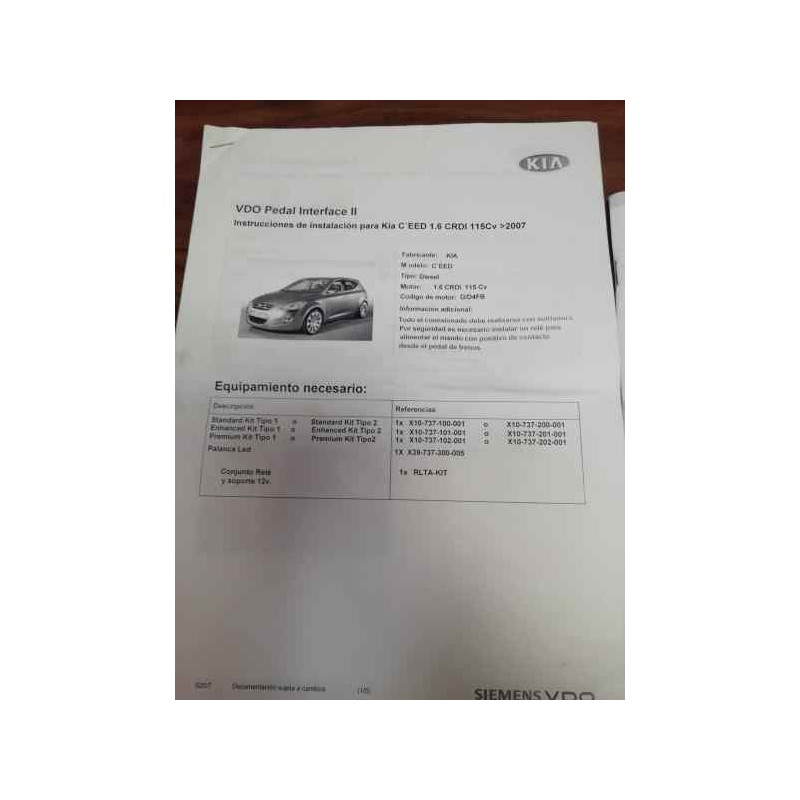 Recambio de modulo electronico para kia cee´d 1.6 crdi cat referencia OEM IAM  VDO 