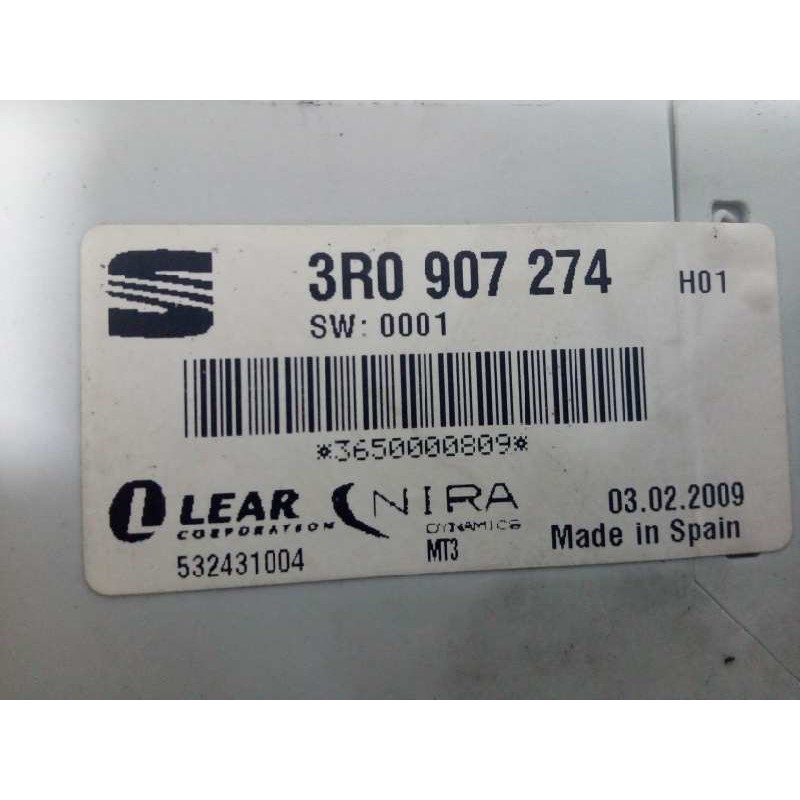 Recambio de modulo electronico para seat exeo berlina (3r2) 2.0 tdi referencia OEM IAM 3R0907274-532431004  1.CONECTOR