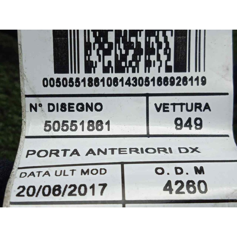 Recambio de instalacion electrica para alfa romeo stelvio (630) 2.2 jtdm cat referencia OEM IAM 50551861 PUERTA DELANTERA DERECH
