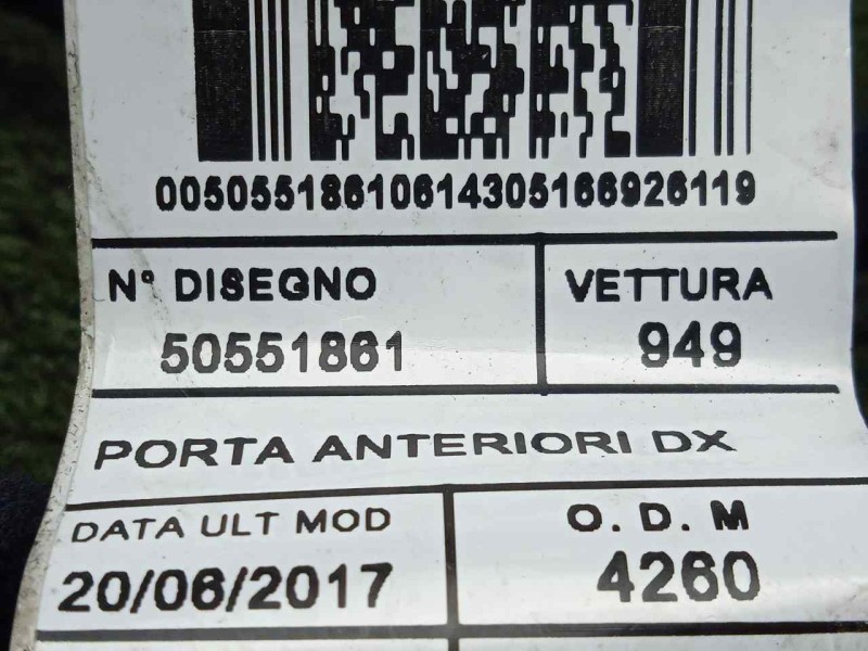 Recambio de instalacion electrica para alfa romeo stelvio (630) 2.2 jtdm cat referencia OEM IAM 50551861 PUERTA DELANTERA DERECH