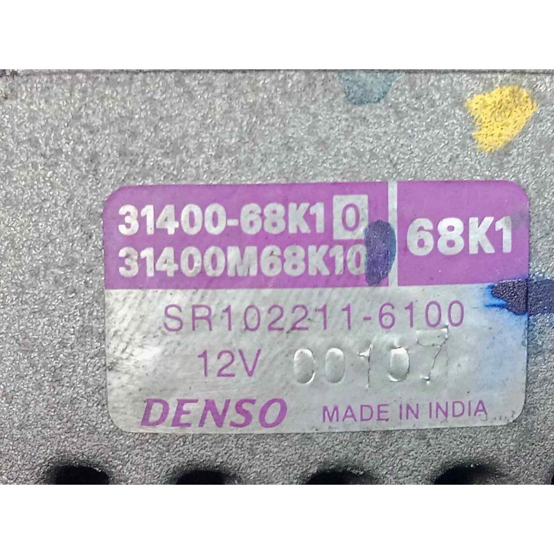 Recambio de alternador para suzuki alto amf 310 1.0 12v cat referencia OEM IAM 3140068K1-31400M68K10-SR1022116100 DENSO - 70AH -