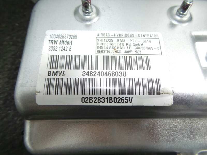 Recambio de airbag lateral trasero derecho para bmw serie 7 (e65/e66) 3.0 turbodiesel cat referencia OEM IAM 34824046803U-02B283