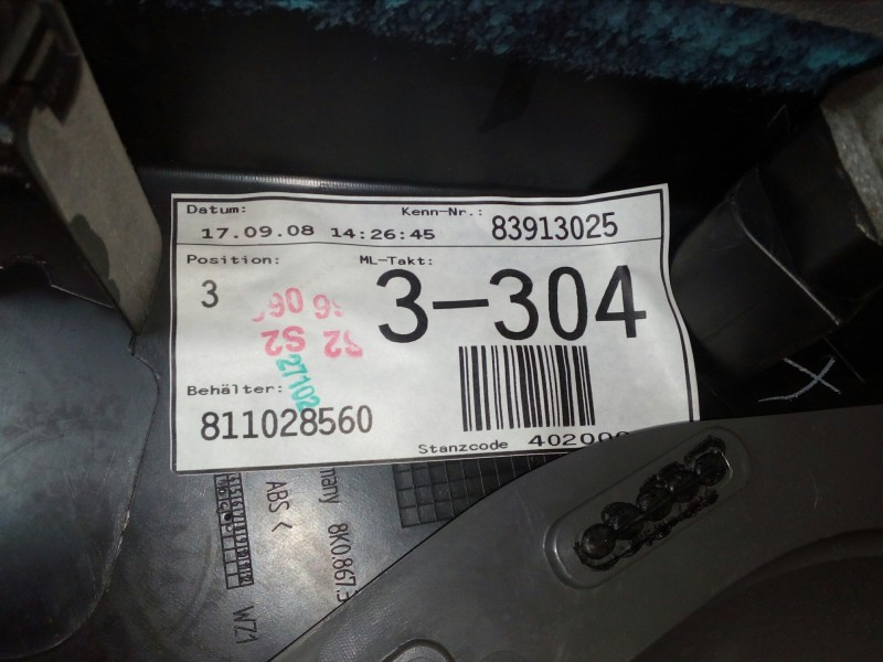 Recambio de guarnecido puerta trasera izquierda para audi a4 ber. (b8) 1.8 16v tfsi referencia OEM IAM   