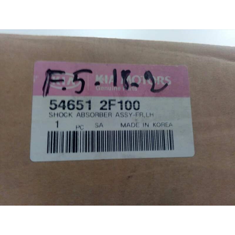 Recambio de amortiguador delantero izquierdo para kia cerato 1.6 cat referencia OEM IAM 546512F100 SIN USAR SIN MUELLE