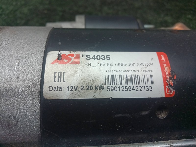 Recambio de motor arranque para bmw serie 5 berlina (e39) 3.0 24v turbodiesel cat referencia OEM IAM S4035 9.DIENTES AS