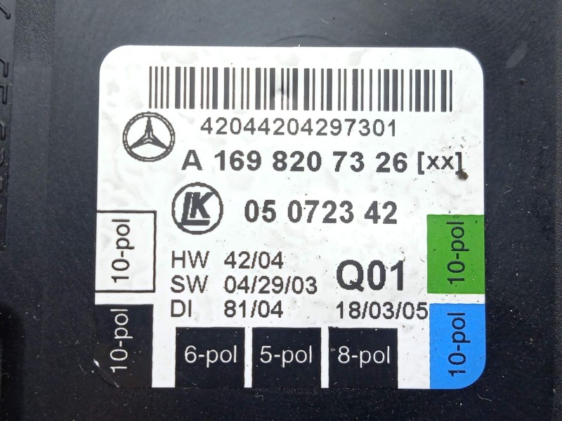 Recambio de modulo electronico para mercedes-benz clase a (w169) 2.0 cdi cat referencia OEM IAM A1698207326-05072342  