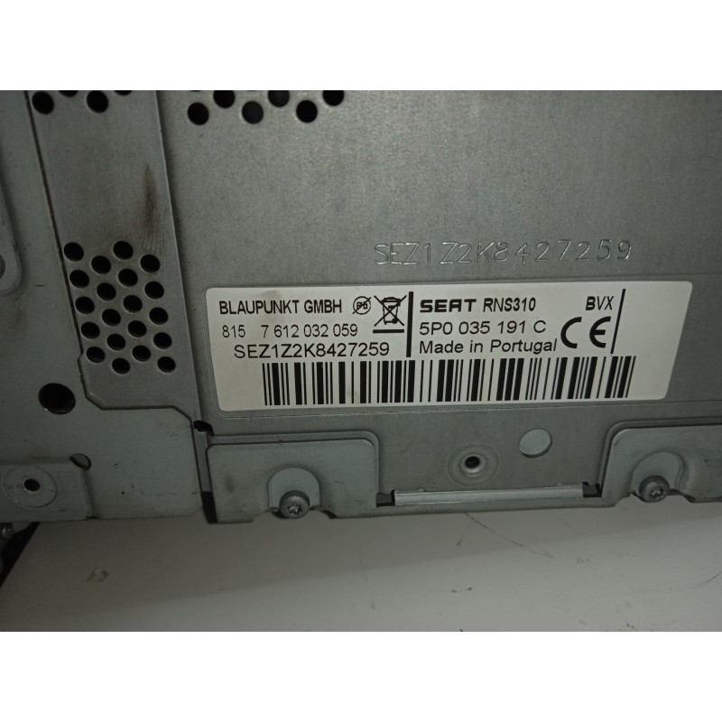 Recambio de sistema audio / radio cd para seat leon (1p1) 1.6 tdi referencia OEM IAM 5P0035191C  