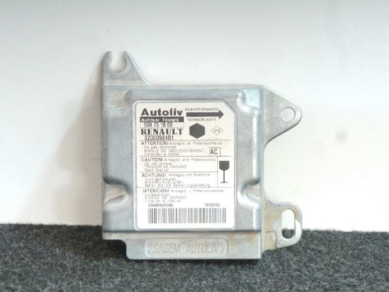 Recambio de centralita airbag para renault kangoo (f/kc0) 1.9 diesel referencia OEM IAM 8200098401-550751800 AUTOLIV 