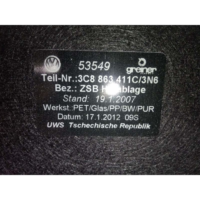 Recambio de bandeja trasera para volkswagen passat cc (357) 2.0 tdi referencia OEM IAM 3C8863411C  
