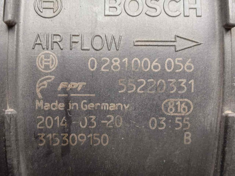 Recambio de caudalimetro para iveco daily pr 3.0 diesel referencia OEM IAM 0281006056-55220331 4.PINES 