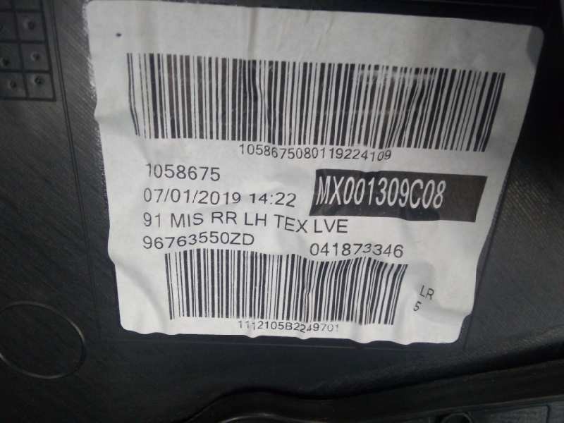 Recambio de guarnecido puerta trasera izquierda para peugeot 2008 (--.2013) 1.2 12v vti referencia OEM IAM 96763550ZD  
