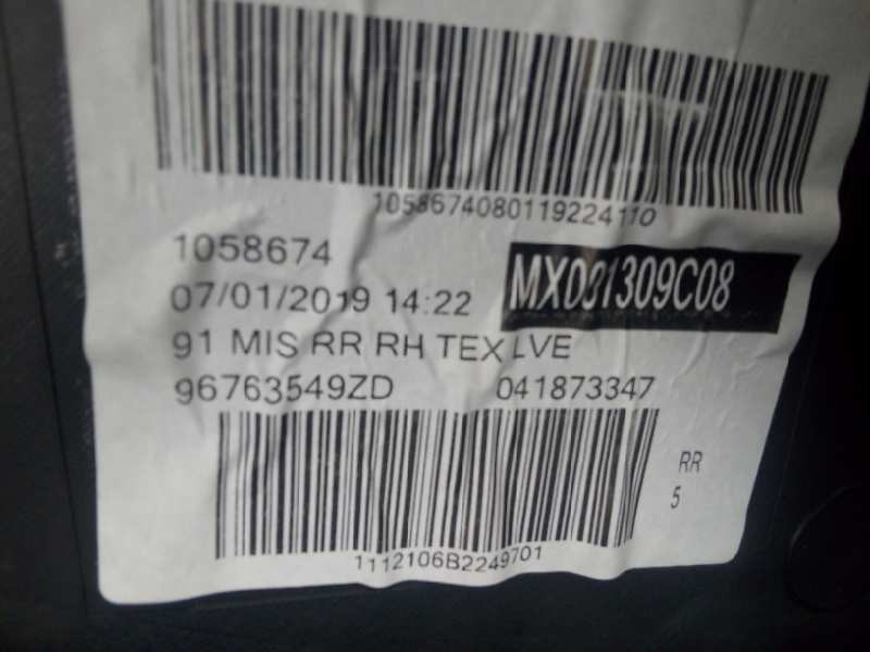 Recambio de guarnecido puerta trasera derecha para peugeot 2008 (--.2013) 1.2 12v vti referencia OEM IAM 96763649ZD  