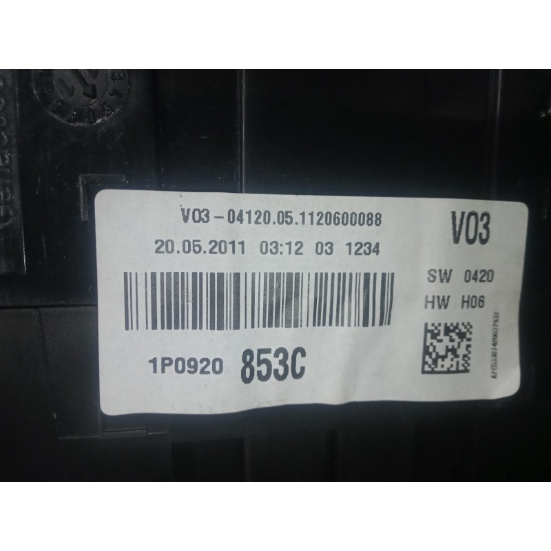 Recambio de cuadro instrumentos para seat leon (1p1) 1.6 tdi referencia OEM IAM 1P0920853C-A2C53387420  