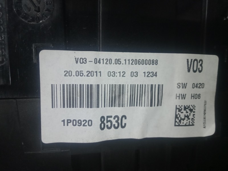 Recambio de cuadro instrumentos para seat leon (1p1) 1.6 tdi referencia OEM IAM 1P0920853C-A2C53387420  