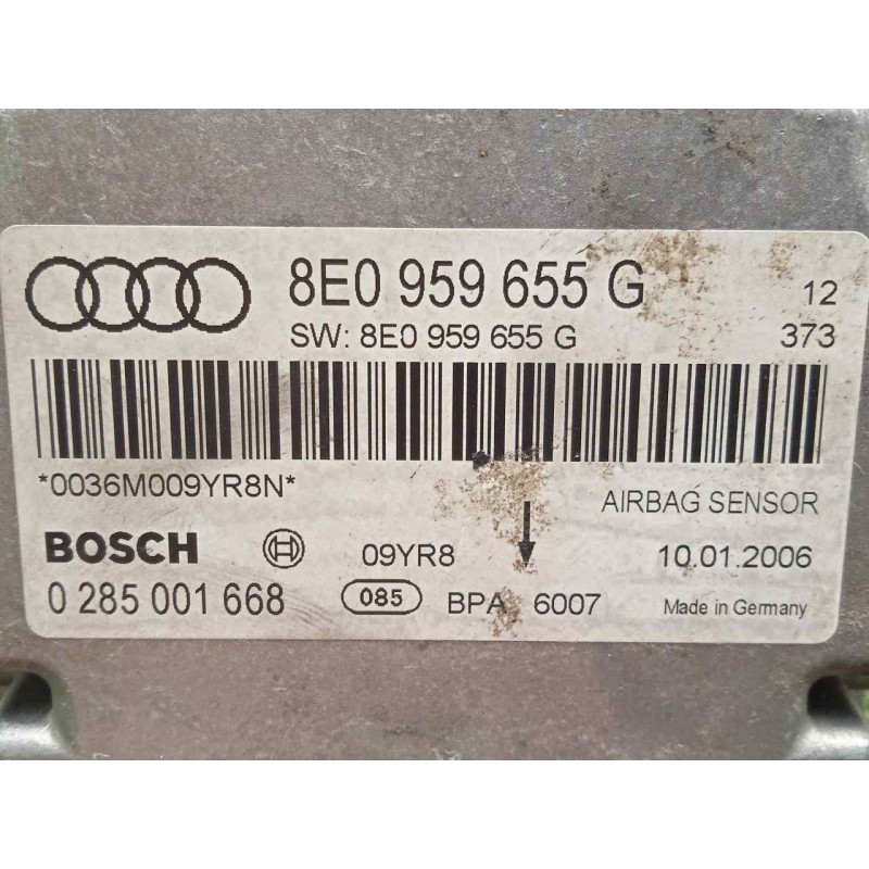 Recambio de centralita airbag para audi a4 berlina (8e) 2.0 tdi referencia OEM IAM 0285001668-8E0959655G BOSCH 