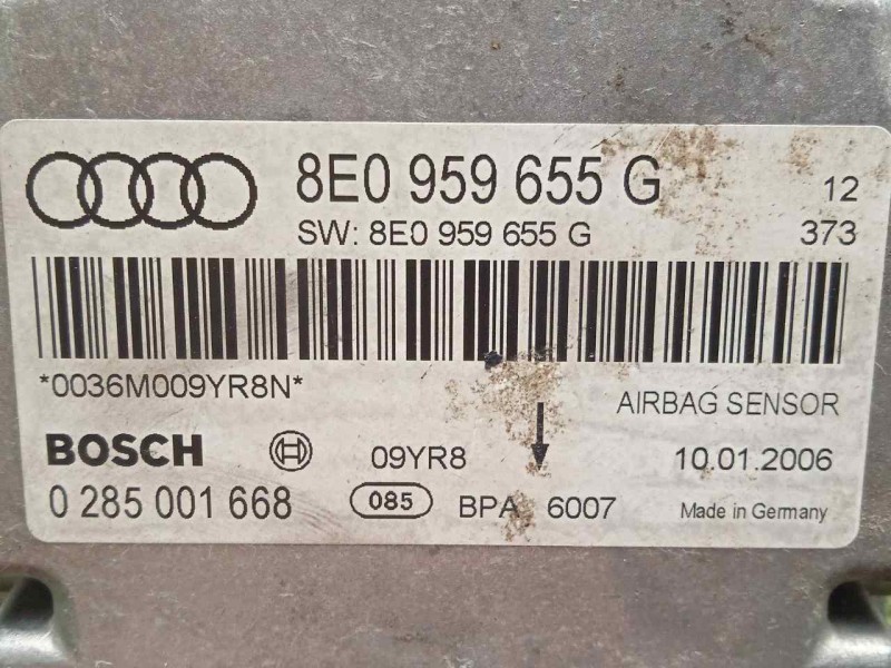 Recambio de centralita airbag para audi a4 berlina (8e) 2.0 tdi referencia OEM IAM 0285001668-8E0959655G BOSCH 