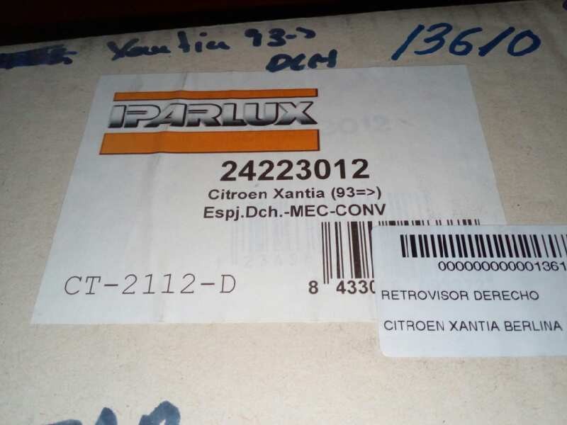 Recambio de retrovisor derecho para citroën xantia berlina referencia OEM IAM 24223012 MANUAL SIN USO