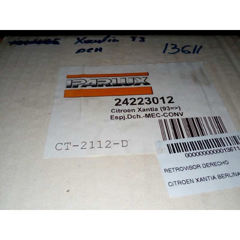 Recambio de retrovisor derecho para citroën xantia berlina referencia OEM IAM 24223012 MANUAL SIN USO