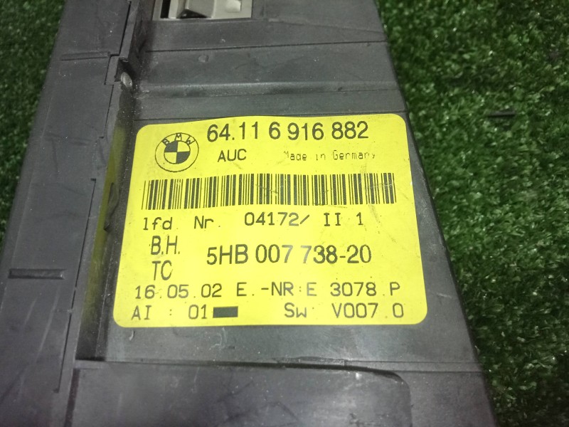 Recambio de mando climatizador para bmw serie 3 compact (e46) 320td referencia OEM IAM 64116916882-5HB00773820 3078P 