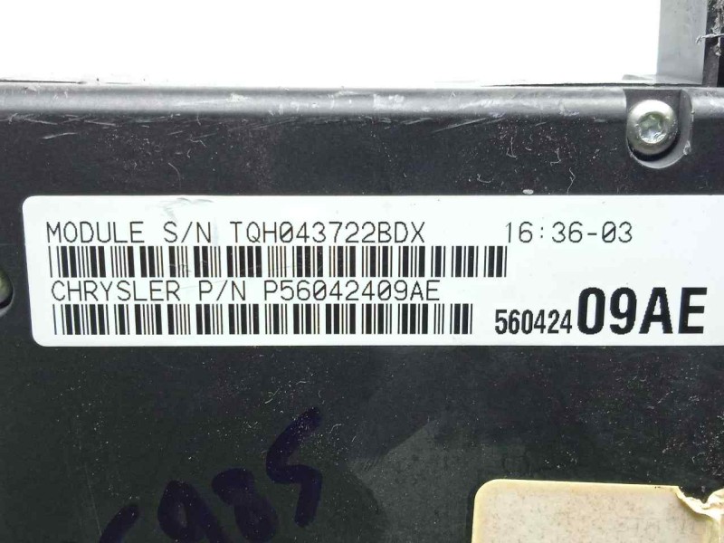 Recambio de modulo electronico para chrysler jeep gr.cherokee (zj)/(z) 2.5 turbodiesel referencia OEM IAM 56042409AE-P56042409AE
