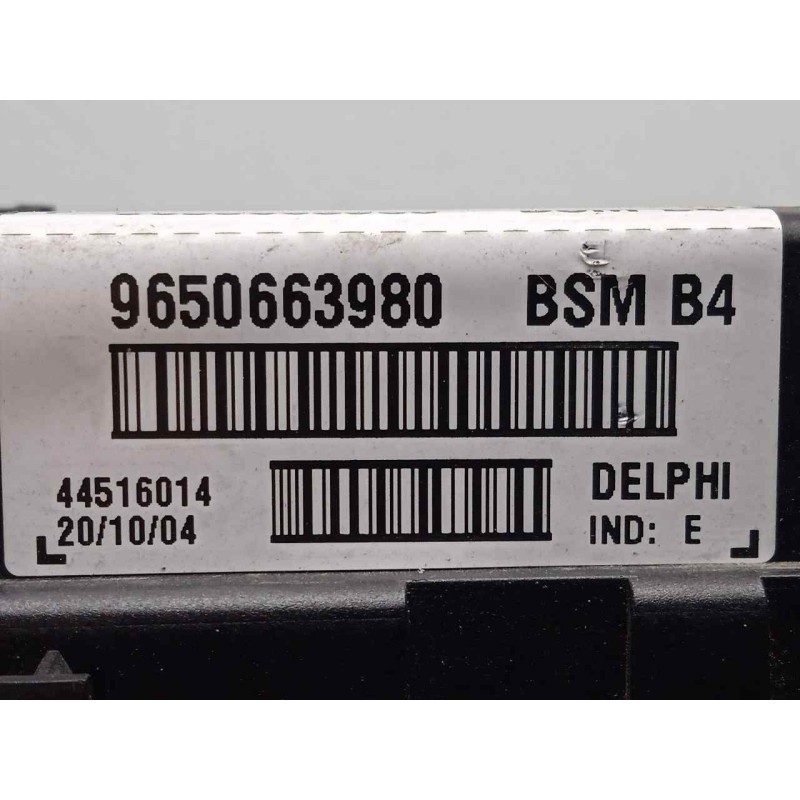 Recambio de centralita check control para peugeot 307 cc (s1) 1.6 16v cat referencia OEM IAM 9650663980-44516014-BSMB4 BSMB4 DEL