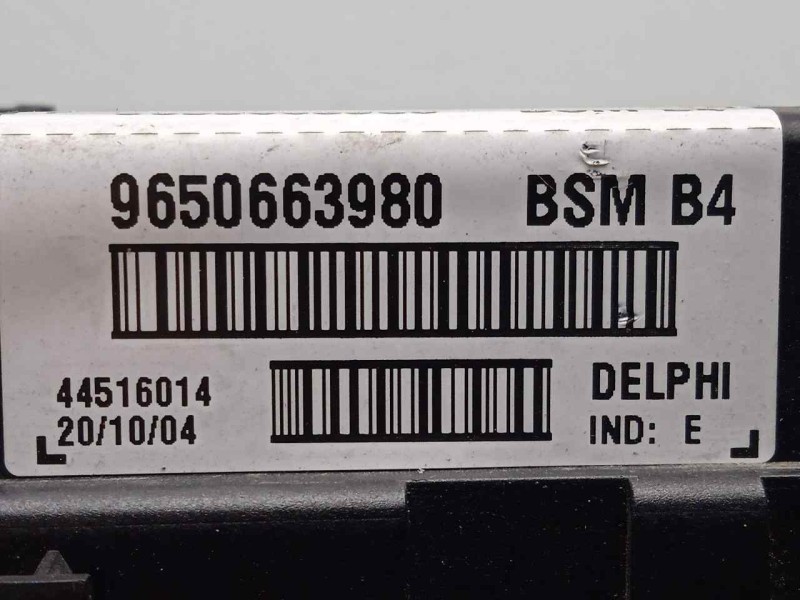 Recambio de centralita check control para peugeot 307 cc (s1) 1.6 16v cat referencia OEM IAM 9650663980-44516014-BSMB4 BSMB4 DEL